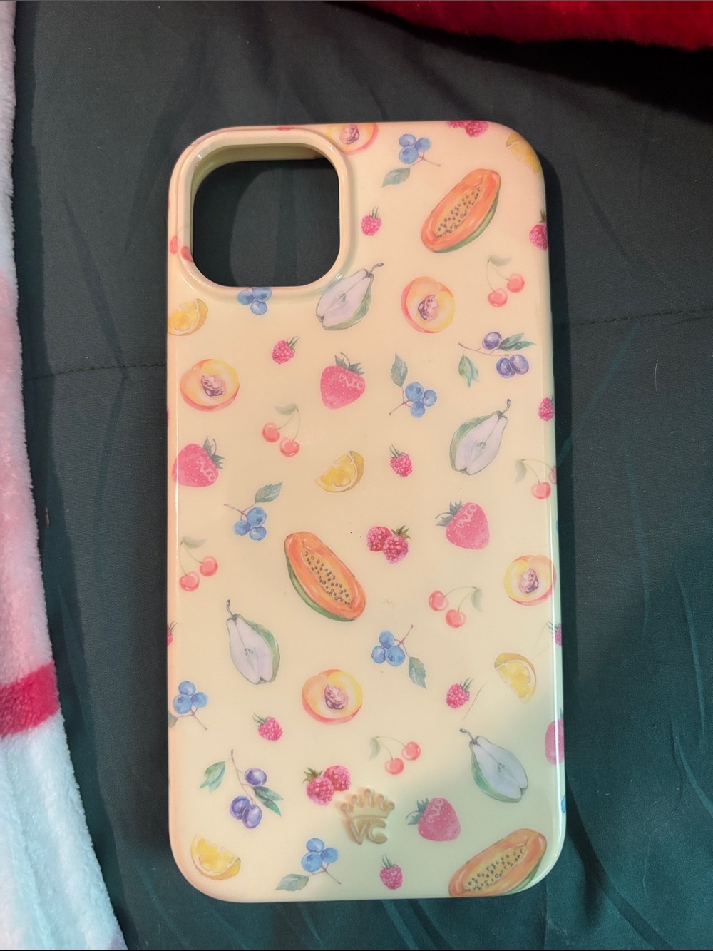 Velvet Caviar Yellow Fruit Pattern iPhone 15+ Case